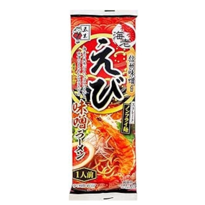 【日本直邮】 日本 ITSUKI五木 五木 虾味噌拉面 120g日式浓厚海鲜虾香汤底拉面方便面