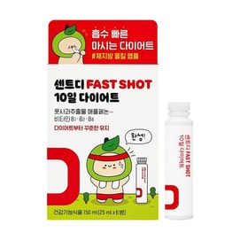 韩国CENT D 10日速效轻盈饮 VB1/2/6 25ml*6瓶装 塑型燃脂 短期改善线条 紧致腰腹【BEST】