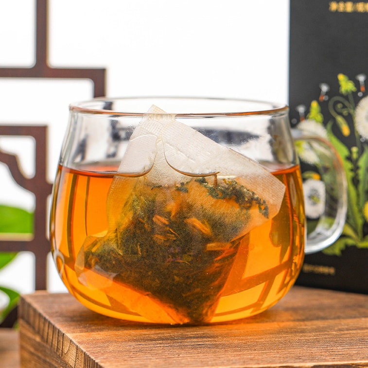 【Canada Direct Mail】 Sifan Da Dandelion Bitter Tea 100g (5g x 20 bags) Heavy Oil Heavy Food Daily Refreshing Health Bag Tea, Post-meal Degreasing and Moisturizing Independent Triangle Tea Bags, Frequent Business Banquets Oily Essential Refreshing Herbal Tea 4