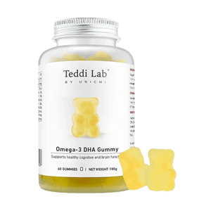 Teddi Lab オメガ-3 DHA グミ 脳と目の健康サポート 60 個