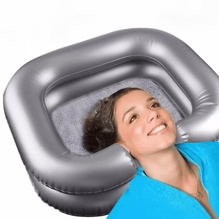 Mobile And Portable Inflatable Hair Washing Tool For Pregnant Women Lying Down, Gray Thick Version 65 * 53 * 25cm