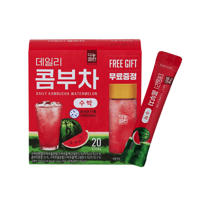 【Expédition directe de Corée】 Danongwon Thé Kombucha Coréen Saveur Pastèque 3.5oz (100g)