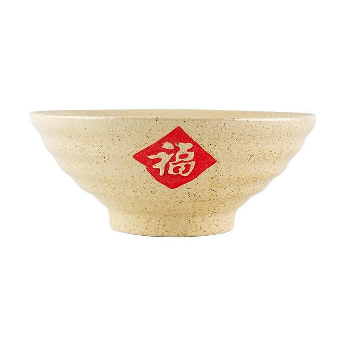 Lucky Character 7.5 Inch Ribbed Noodle Bowl White Gray 7.5×7.5×3.1in 30.4fl oz