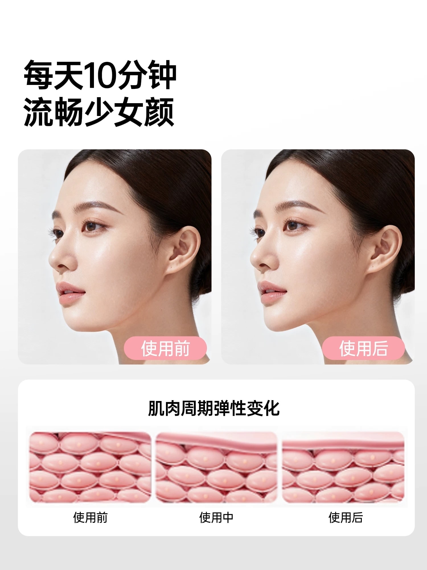 佑美 咬肌面部瑜伽球 瑜伽训练器 外轮廓肌肉 下颚线 大小脸 太阳穴凹陷 面部瑜伽球 粉色 1个