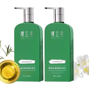 【長效去屑控油 髮絲柔順蓬鬆】魔立柔果油去屑淨爽洗髮乳800ml 去屑型【四大果油+15大氨基酸】深層滋補頭皮改善出油 72小時持久留香【小紅書眾多博主推薦】