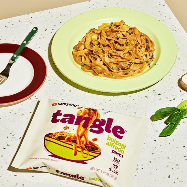 韩国SAMYANG三养 TANGLE意大利面通心粉 韩式奶油烤肉味 4包 420g【轻卡高蛋白】【爆款新品】【Costco同款】