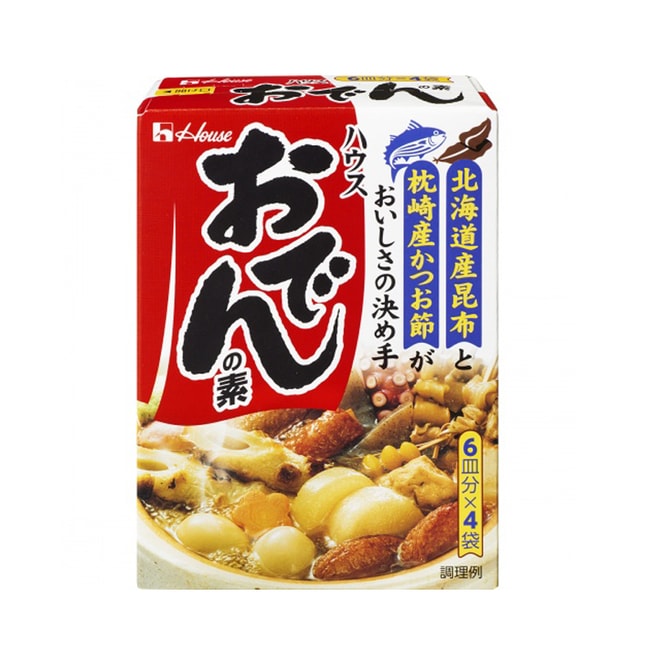【日本直邮】House 日本好侍 关东煮汤料食材底料 日式料包火锅调料酱料包 4袋