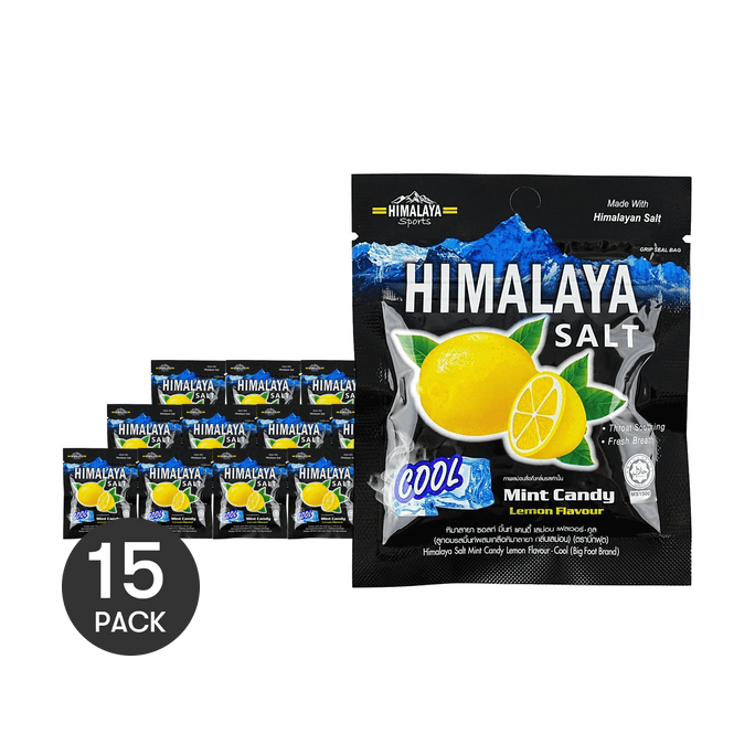 Himalaya Salt Lemon Mint Candy, 0.53 oz *12【12 Packs】