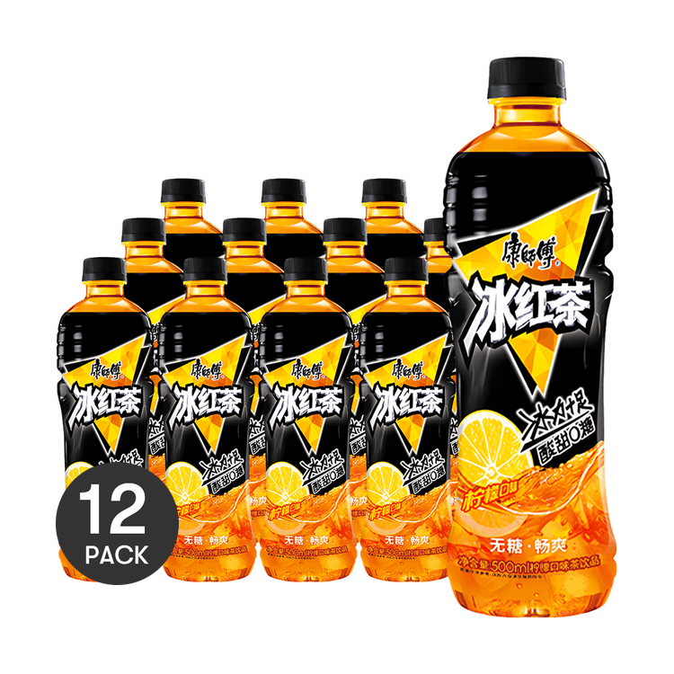 MASTER KONG 【Value Pack】Sugar-Free Iced Black Tea, 16.9fl oz*12
