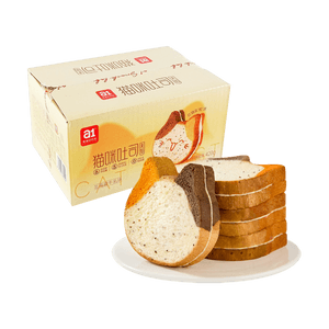 A1零食研究所 猫咪吐司 北海道牛乳味 整箱 360g【营养早餐面包】【超可爱猫咪造型吐司!!】