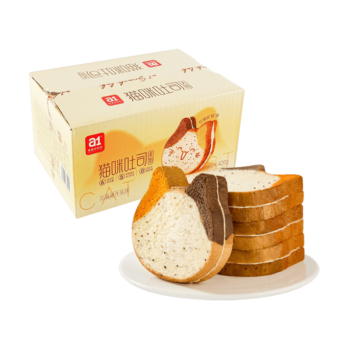 Cat Toast Bread Hokkaido Milk Flavor , 14.82 oz