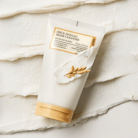 韩国FULLY 米酵面膜洁面乳 130ml 清洁毛孔 温和去角质 保湿提亮 2合1洁面面膜