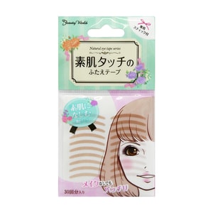 【日本直邮】 LUCKY TRENDY肤色极细隐形双眼皮贴30对 素肌肉色蕾丝网状 自然隐形 30对 60枚入