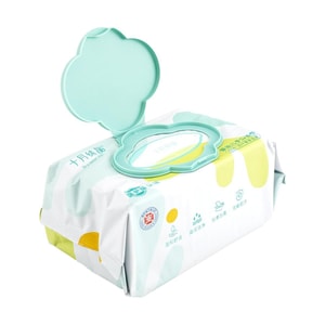 クローバー ベビー 手と口のウェットティッシュ 携帯用 厚手 大きめサイズ 新生児用ウェットティッシュ 80枚×4パック