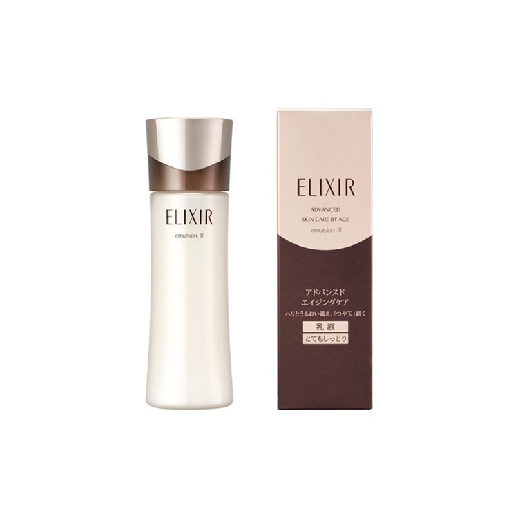 【日本直邮】ELIXIR怡丽丝尔 抗衰老抗老乳液130ml 超润型