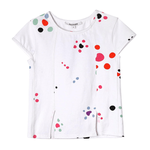 美国 MOM LOVES ME & 儿童海星波点女童有机棉 恤5岁