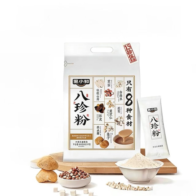 【中国直邮】 黑小知 古方八珍粉 护脾胃猴头菇山药养生米糊营养粉早餐冲泡饮品 300g*1袋