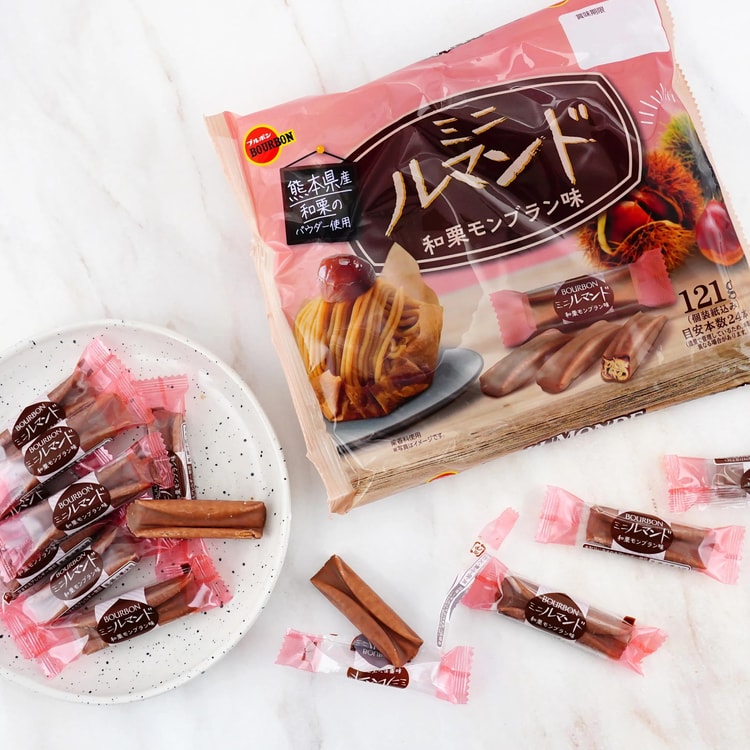 BOURBON Lumonde Mini Chocolate Cookie,Waguri Mont Blanc Chestnut