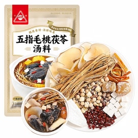 川珍 五指毛桃茯苓汤料80g  【莫氏鸡煲同款】家用炖鸡鸭炖排骨老火靓汤原材料  广式煲汤料包 养生茶汤 原色原味 合理配比 【满口椰香 回味清甜】