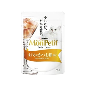 【日本直邮】MonPetit普瑞纳 Luxe奢侈零食餐包 猫零食湿粮 金枪鱼+鲣鱼节 35g