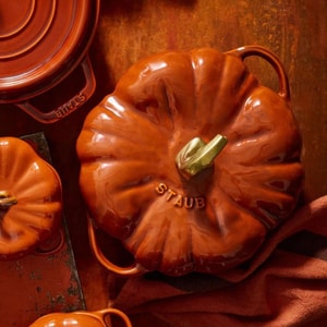 Pumpkin Dutch Oven 3.5 qt【Enamel Interior】【Even Heating】【Table Centerpiece】