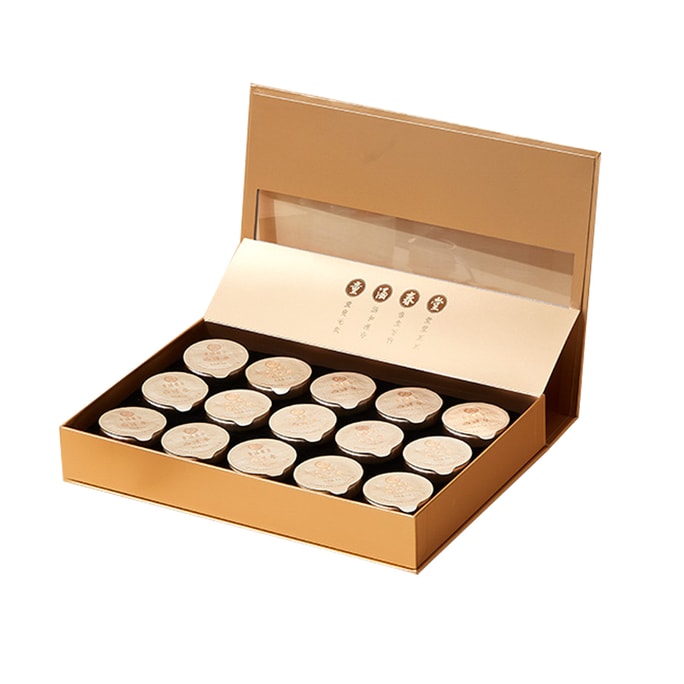【중국 직송】 통한춘탕 미국산 인삼 캐나다산 소형 캔 선물 상자 영양 음기 (6g*15캔/90g)*1상자