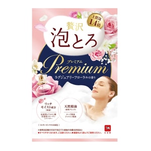 [일본 직배송] COW 밀크페퍼 주식회사, 유노 모노가타리 럭셔리 폼 배스 첨가제, 풍부한 거품, 고급 플로럴 향, 40g/봉지