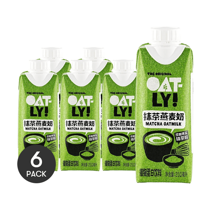 Matcha Oat Milk 8.45 fl oz *6【6 Packs】【0 Cholesterol 0 Trans Fat Lactose Intolerance Friendly】