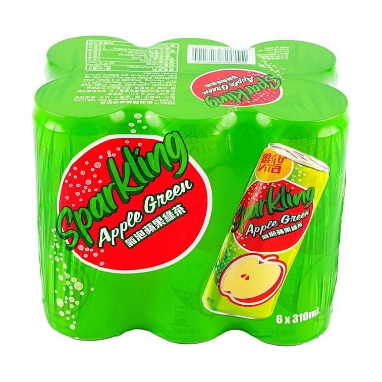【新品上市】香港VITA維他 氣泡蘋果綠茶 310ml*6罐 6