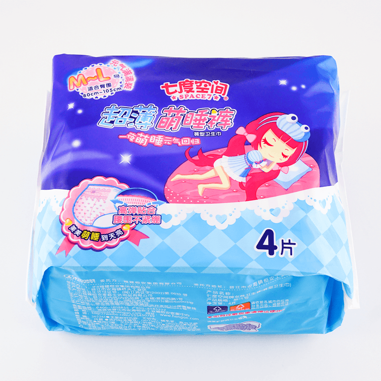 일회용 야간 속옷, 미디엄, 4개 7