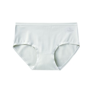 Mid Waist Underwear Pure Cotton Antibacterial Seamless Breathable Shorts Mint Blue 3 Pairs M