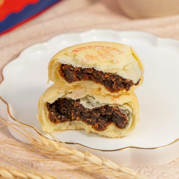 【中秋节LAST CALL】 稻香村 喜乐会 中秋月饼礼盒 8味10枚 750g【广式红豆沙蛋黄+广式金丝枣蓉+糖醇南瓜+糖醇黑芝麻+冰桔果仁+苏式枣泥+峨眉雪芽绿茶+玫瑰鲜花饼】 4