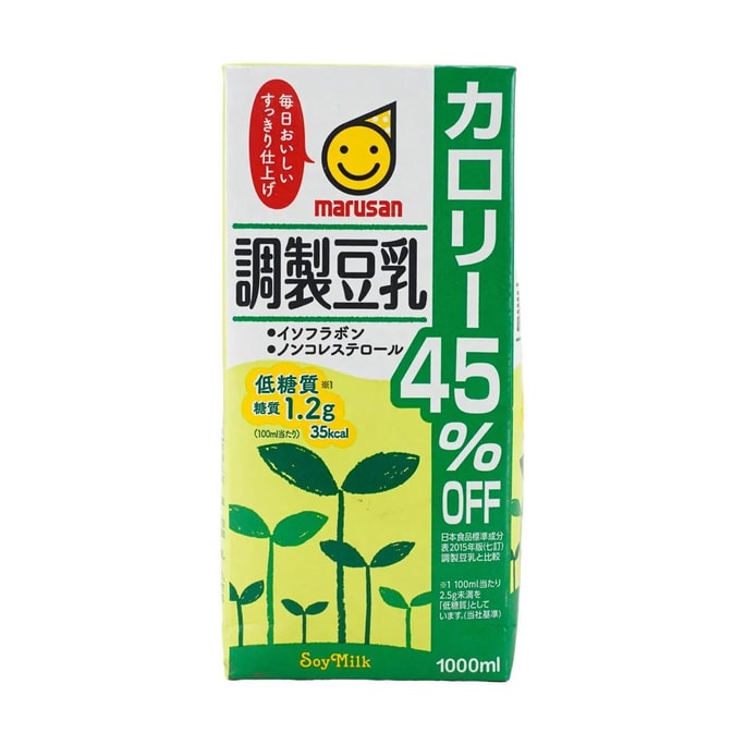 日本MARUSAN 調製豆乳飲料 減少45%卡路里攝取 1000ml【營養早餐豆奶】