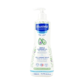 MUSTELA Baby Gentle Cleansing Gel, Cleans Newborns' and Children's Face, Body and Hair, with Avocado, 16.9 fl oz