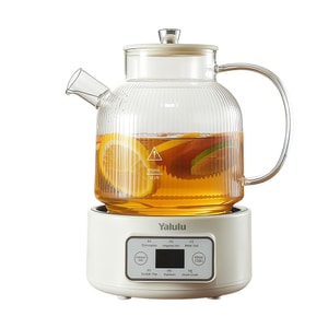 【中国直邮】 YALULU 养生壶烧水煮茶壶 全玻璃煮茶器花茶壶 大容量1L 6大功能 24H预约4H保温 110V