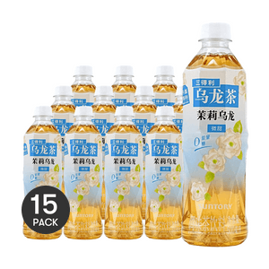 大陆版SUNTORY三得利 茉莉乌龙茶 500ml*15【15瓶装】【0糖 清香微甜】