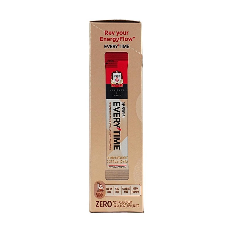 에브리타임 한국산 홍삼 추출물 2000mg 건강기능식품, 10정/상자 *2 - 1정당 10kcal【실물팩】 6