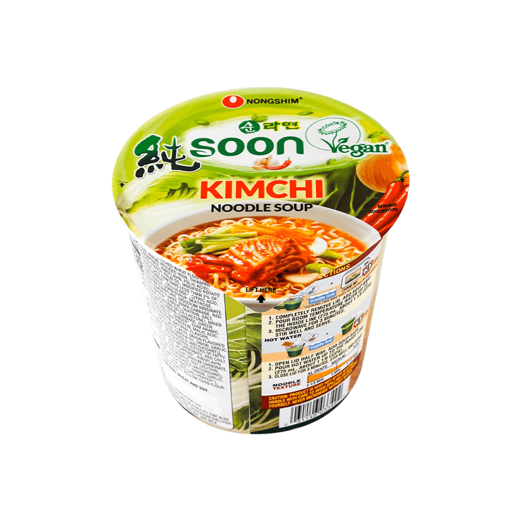 Soon Vegan Kimchi Cup Noodle, 2.65 oz 【Vegetarian】 8