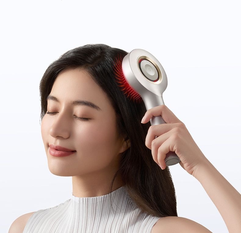 【中国直邮】 小米 米家头皮按摩梳养发护发红光梳精华导液头部按摩器【罗勒紫】*1件