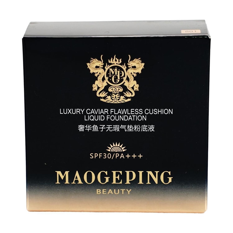MAOGEPING クッションファンデーション 801+リフィル MAOGEPING Luxury Caviar Flawless Cushion Refill #801, 0.35 oz