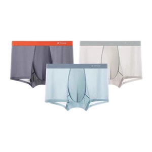 【中國直郵】海瀾之家 男款冰絲內褲 抗菌透氣無痕四角短褲 淺藍淺灰淺綠 三色一套 M碼 1件|*預計到達時間3-4週