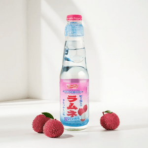 Ramune Drink,Japanese Marble Soda,Lychee Flavor , 6.76fl oz