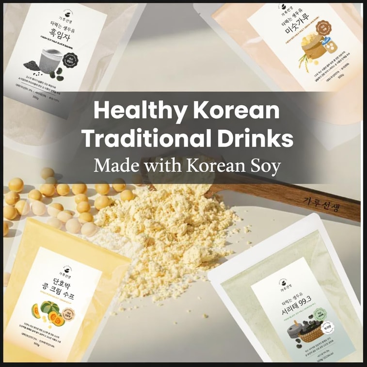 킴스 테이블 한국 전통 멀티그레인 음료, 비유전자변형 볶은 쌀과 미수가루 18가지 곡물 영양 분말 함유, 천연 감미료 사용, 고단백, 비건 음료 믹스, 500g 6