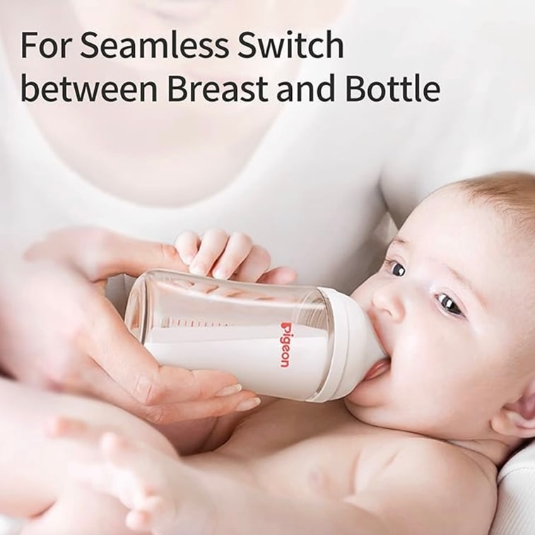 Glass Nursing Bottle Wide Neck | Natural Feel | Easy To Clean | Heat-Resistant 5.4 Oz Includes 1 SS Nipples (0m+) 4