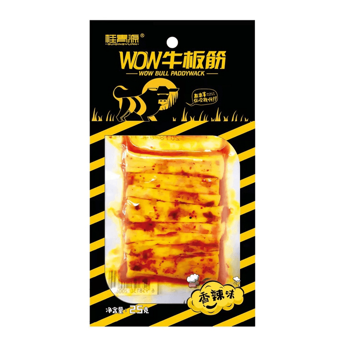 Beef tendon WOW spicy casual snacks and snacks supper supper spicy domestic products 25g*5 bags