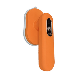 Cordless Portable Garment Steamer – Quick Wrinkle Release, 30s Fast Heat, 3-Temp Control, Ceramic-Coated Large Plate, Flat & Hanging Dual Modes, Cloud White / Sunset Orange – 1 Set