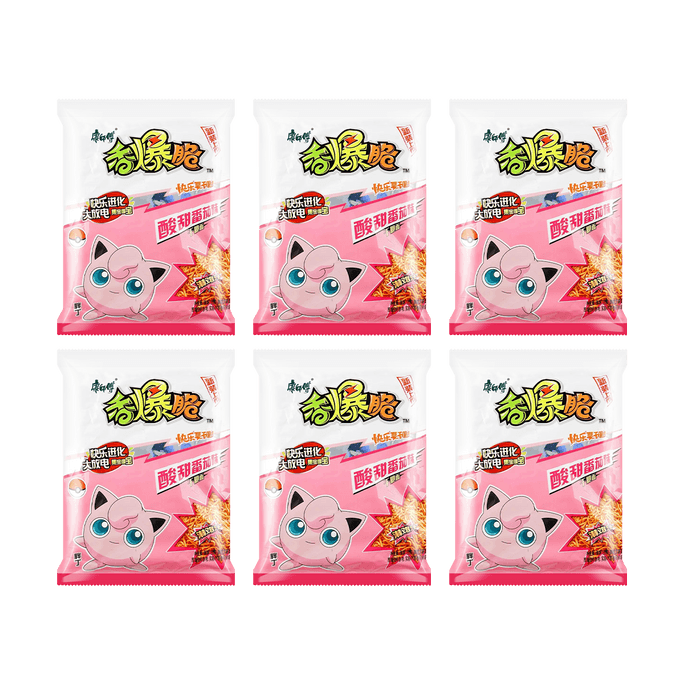 【Value Pack】Crispy Instant Noodle Sweet and Sour Tomato Flavor ,1.16 oz*6 Packs