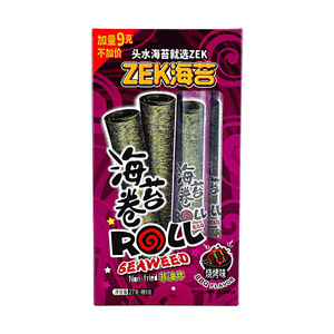 Hollow Seaweed Roll BBQ Flavored 1.27oz 【Non-fried】【First-harvest Seaweed】