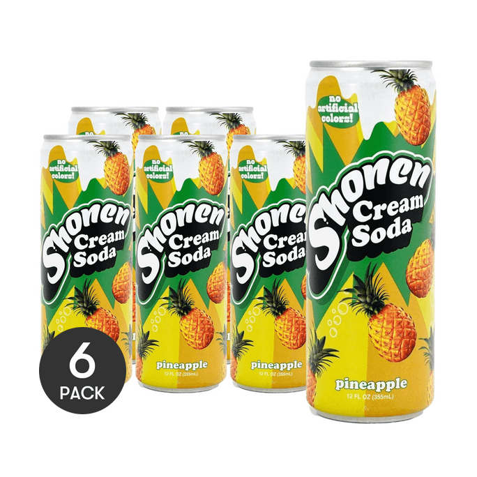 SHONEN SODA 鳳梨奶油蘇打汽水 355ml *6【6份超值裝】