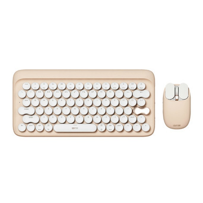 Milk tea mechanical keyboard and mouse set milk tea color